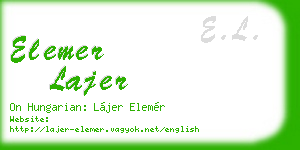 elemer lajer business card